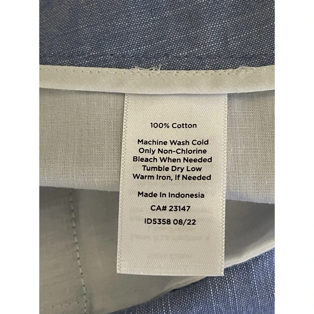 TALBOTS Perfect Crop‎ Pant Newport Chambray Blue Mid-Rise Ankle Size 18W